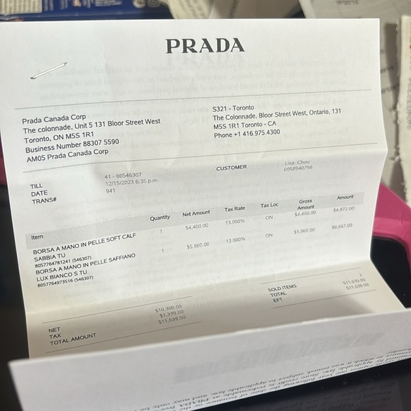 4️⃣5️⃣0️⃣0️⃣ Brand new authentic Prada bag - Picture 4 of 4